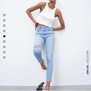 Zara Vintage High Rise Skinny Jeans
